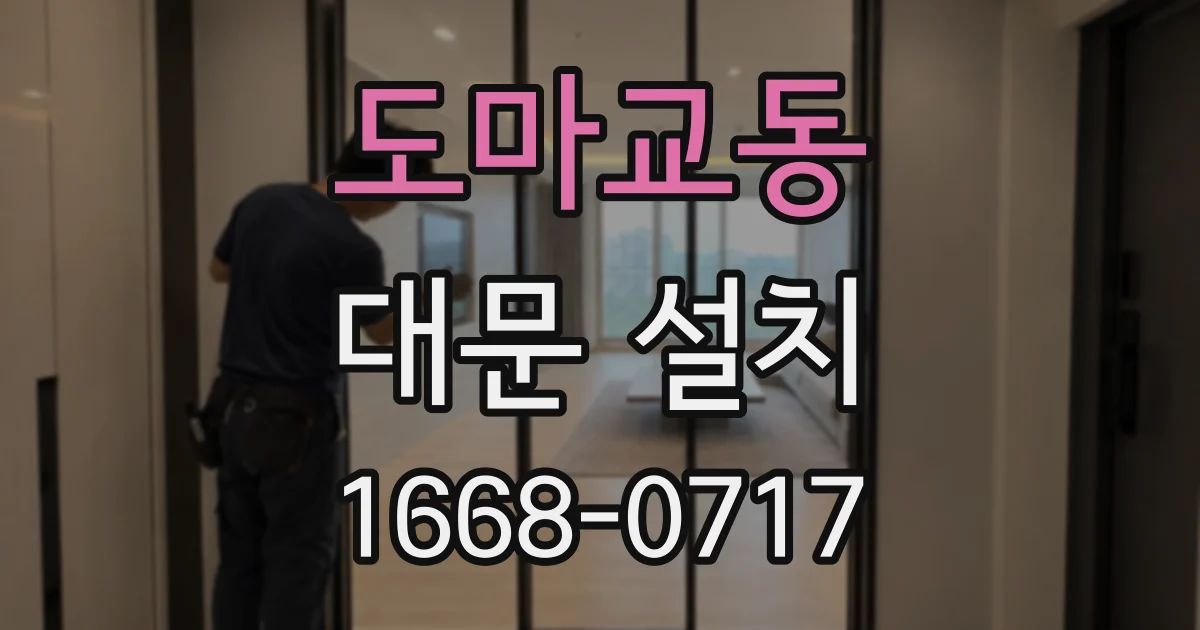 도마교동 대문 설치