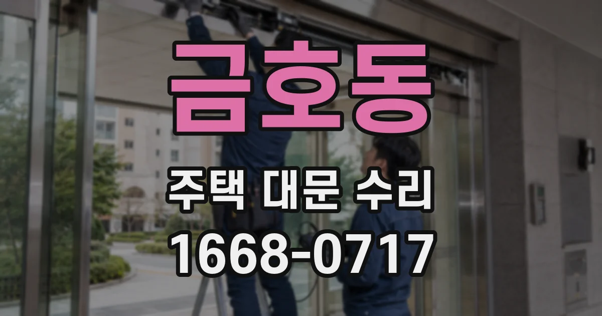 금호동 주택 대문 수리