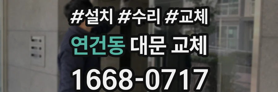 연건동 대문 교체