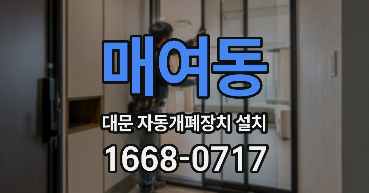 매여동 대문 자동개폐장치 설치