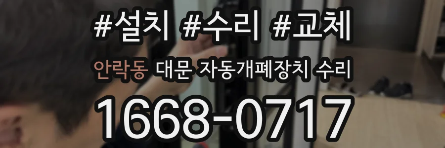 안락동 대문 자동개폐장치 수리