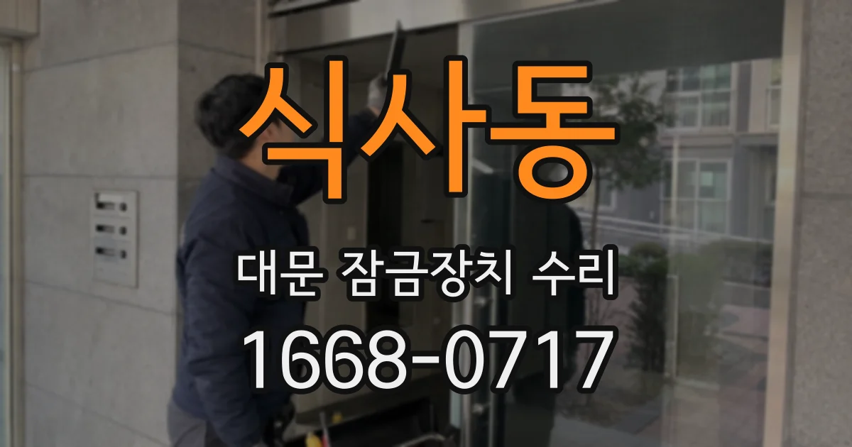 식사동 대문 잠금장치 수리