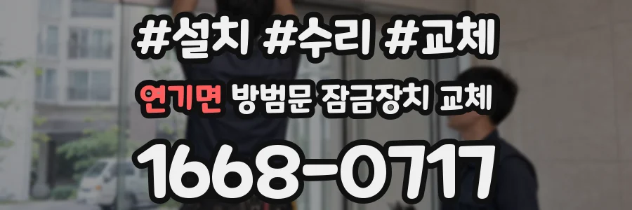 연기면 방범문 잠금장치 교체