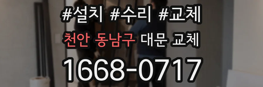 천안 동남구 대문 교체