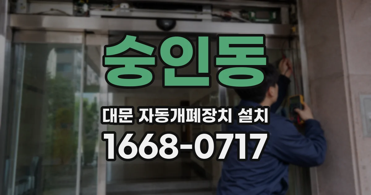 숭인동 대문 자동개폐장치 설치