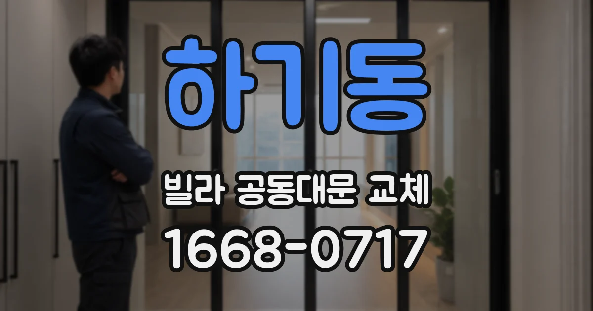 하기동 빌라 공동대문 교체