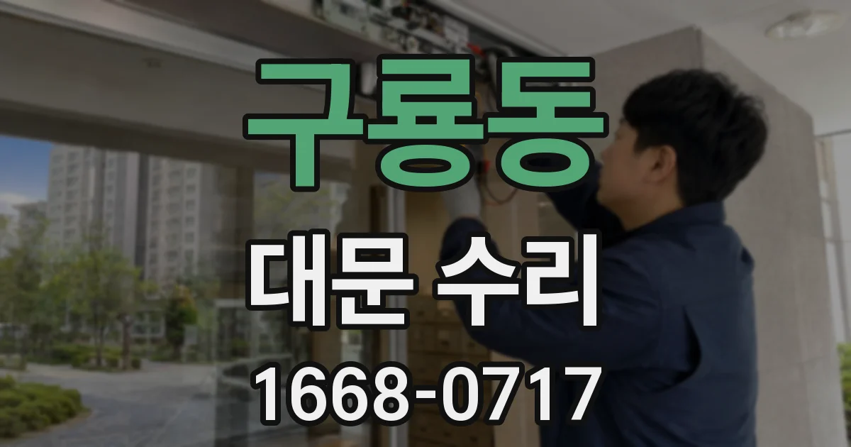 구룡동 대문 수리