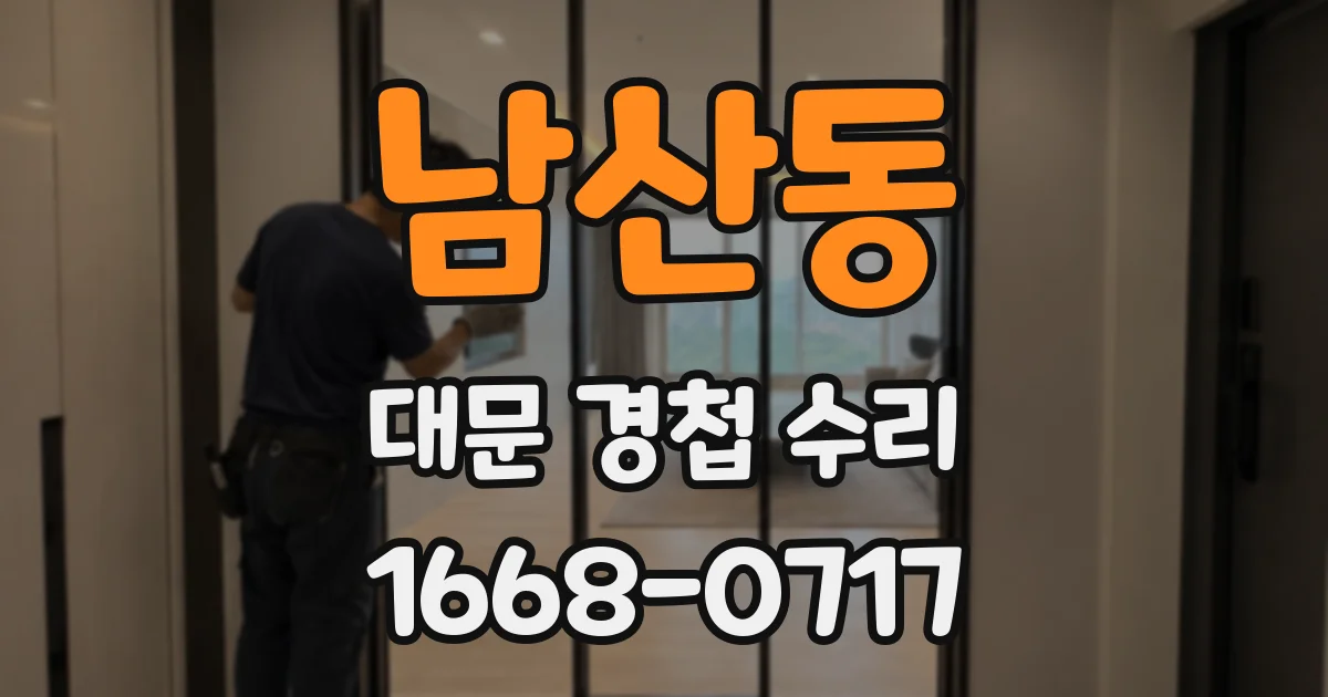 남산동 대문 경첩 수리