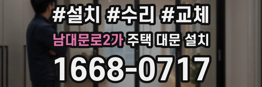남대문로2가 주택 대문 설치