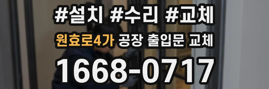 원효로4가 공장 출입문 교체