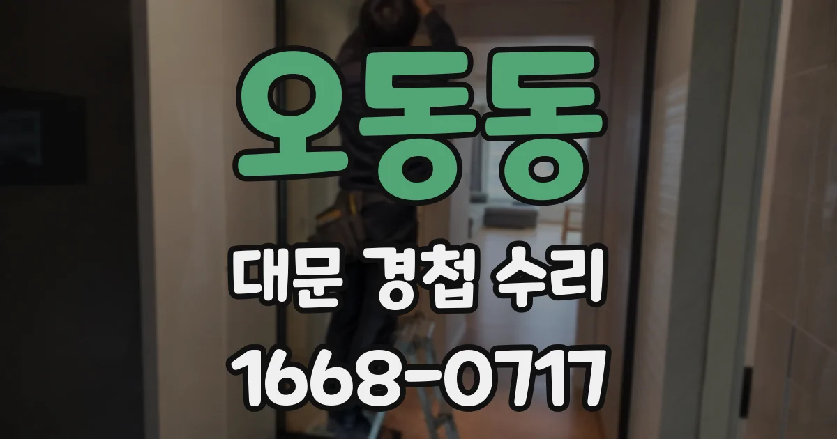 오동동 대문 경첩 수리