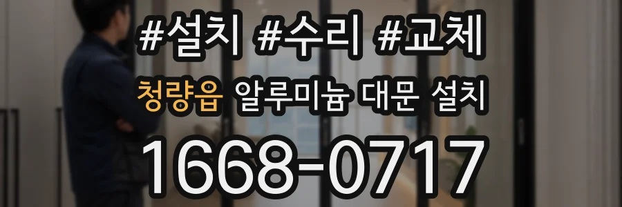 청량읍 알루미늄 대문 설치