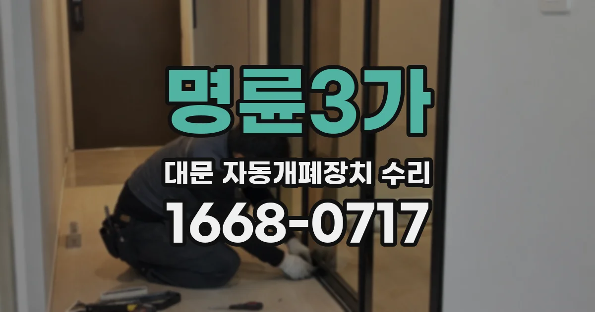 명륜3가 대문 자동개폐장치 수리