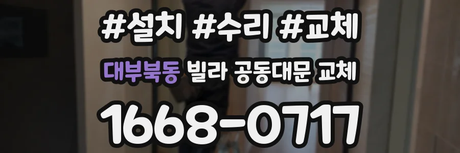대부북동 빌라 공동대문 교체