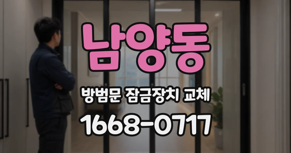 남양동 방범문 잠금장치 교체