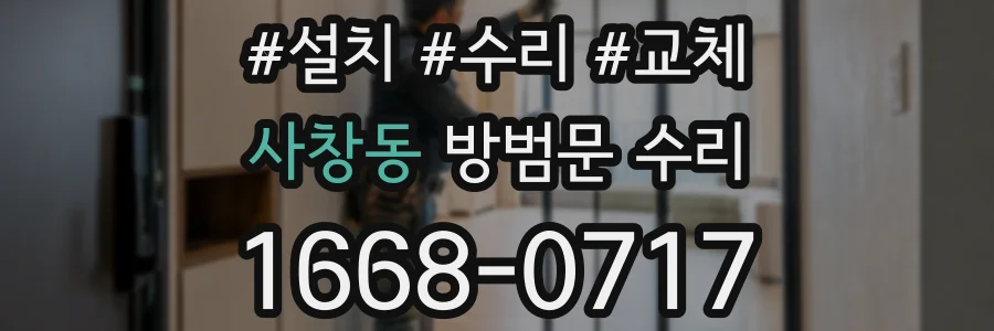 사창동 방범문 수리