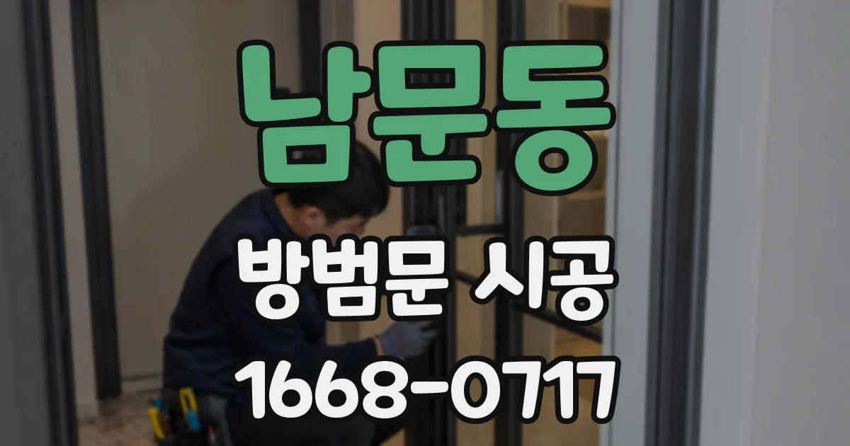 남문동 방범문 시공