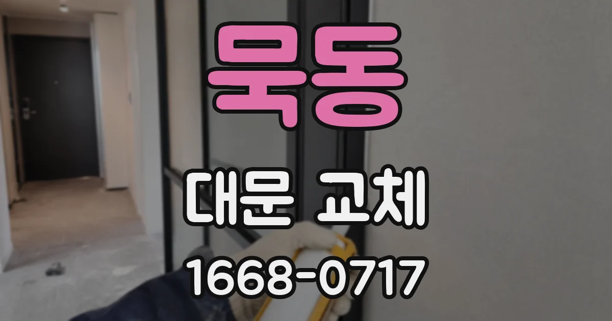 묵동 대문 교체