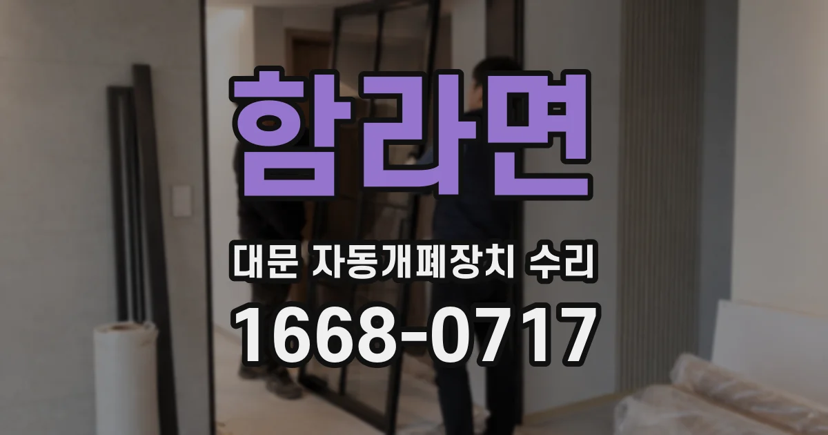 함라면 대문 자동개폐장치 수리
