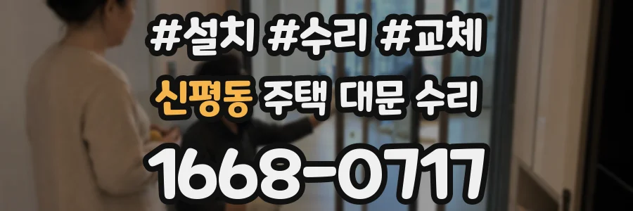 신평동 주택 대문 수리