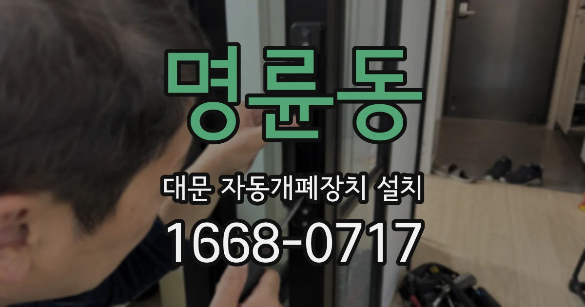 명륜동 대문 자동개폐장치 설치