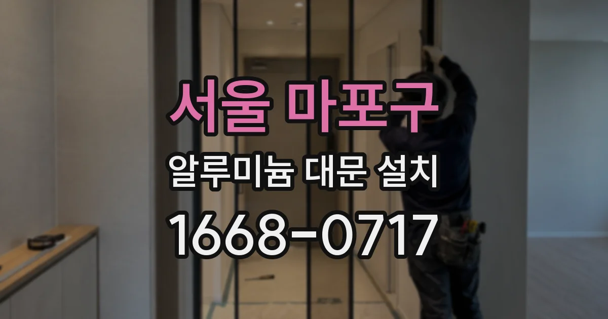 서울 마포구 알루미늄 대문 설치