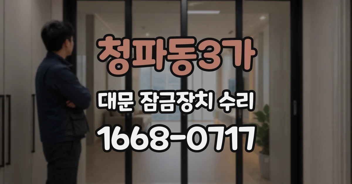 청파동3가 대문 잠금장치 수리