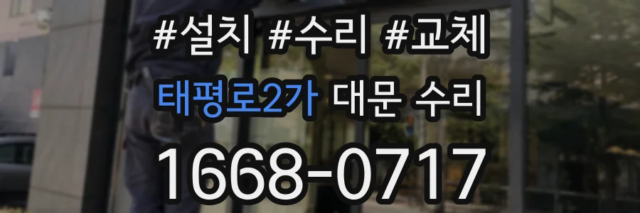 태평로2가 대문 수리