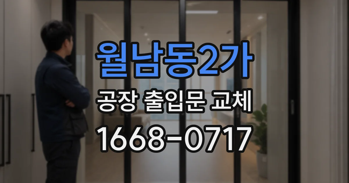 월남동2가 공장 출입문 교체