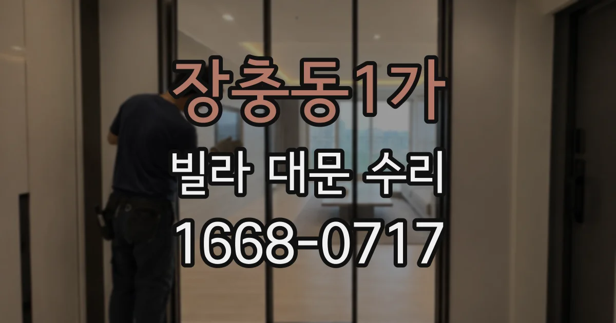 장충동1가 빌라 대문 수리