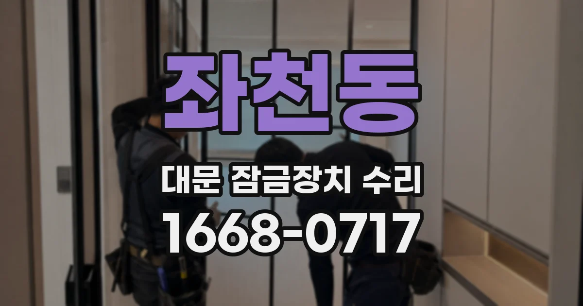 좌천동 대문 잠금장치 수리