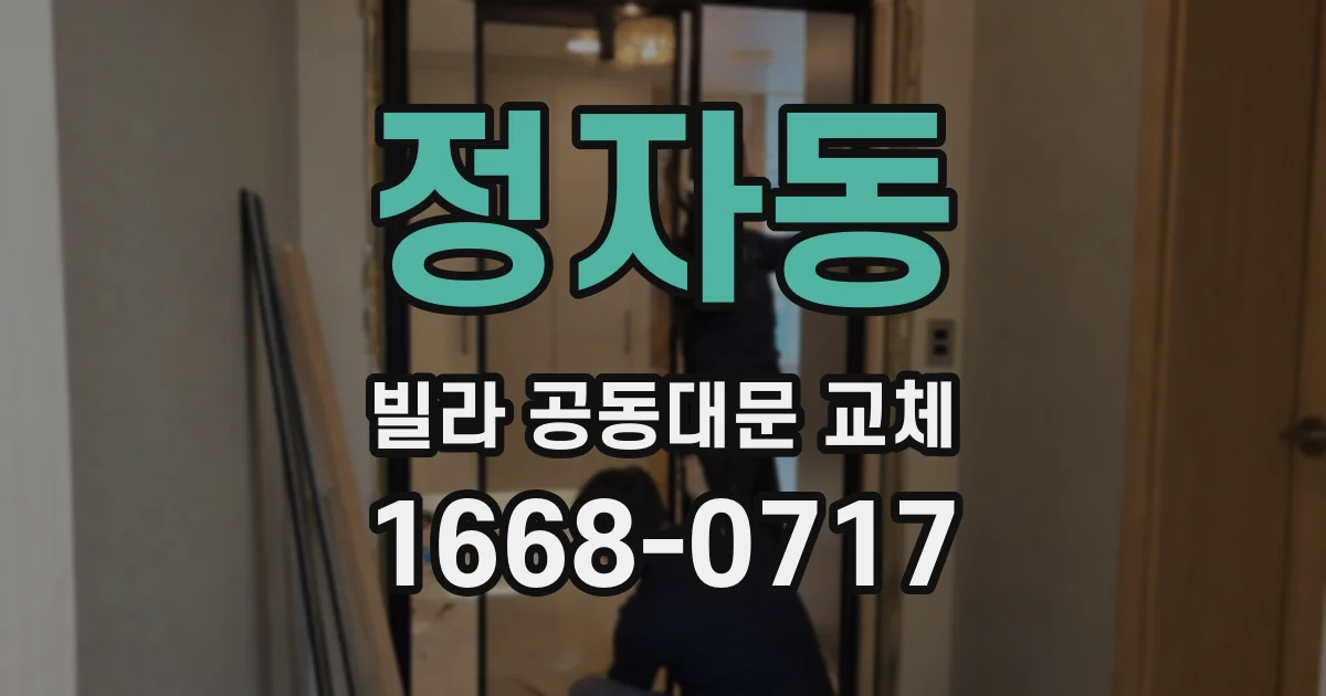 정자동 빌라 공동대문 교체