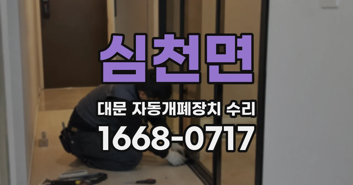 심천면 대문 자동개폐장치 수리