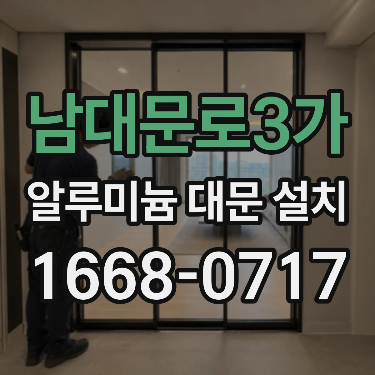남대문로3가 알루미늄 대문 설치