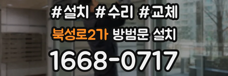 북성로2가 방범문 설치