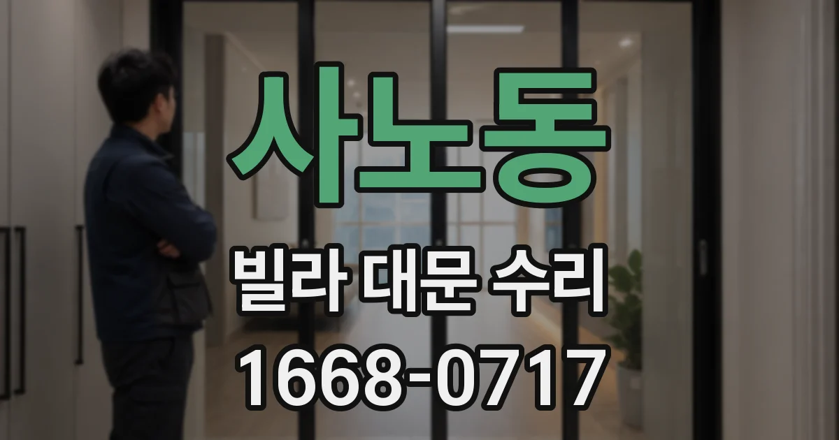 사노동 빌라 대문 수리