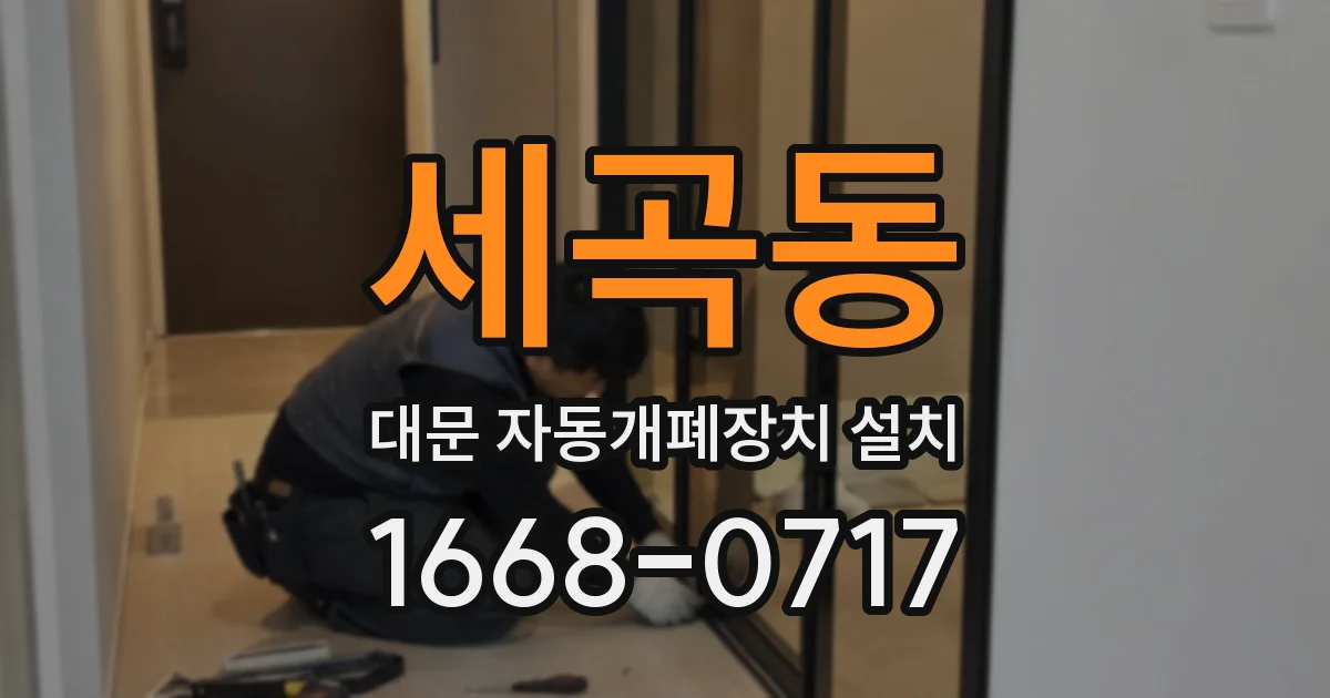 세곡동 대문 자동개폐장치 설치