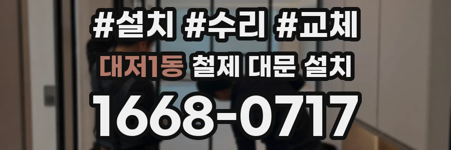 대저1동 철제 대문 설치