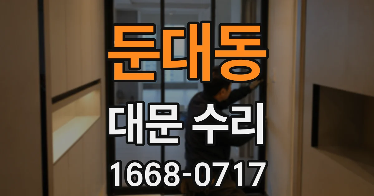 둔대동 대문 수리