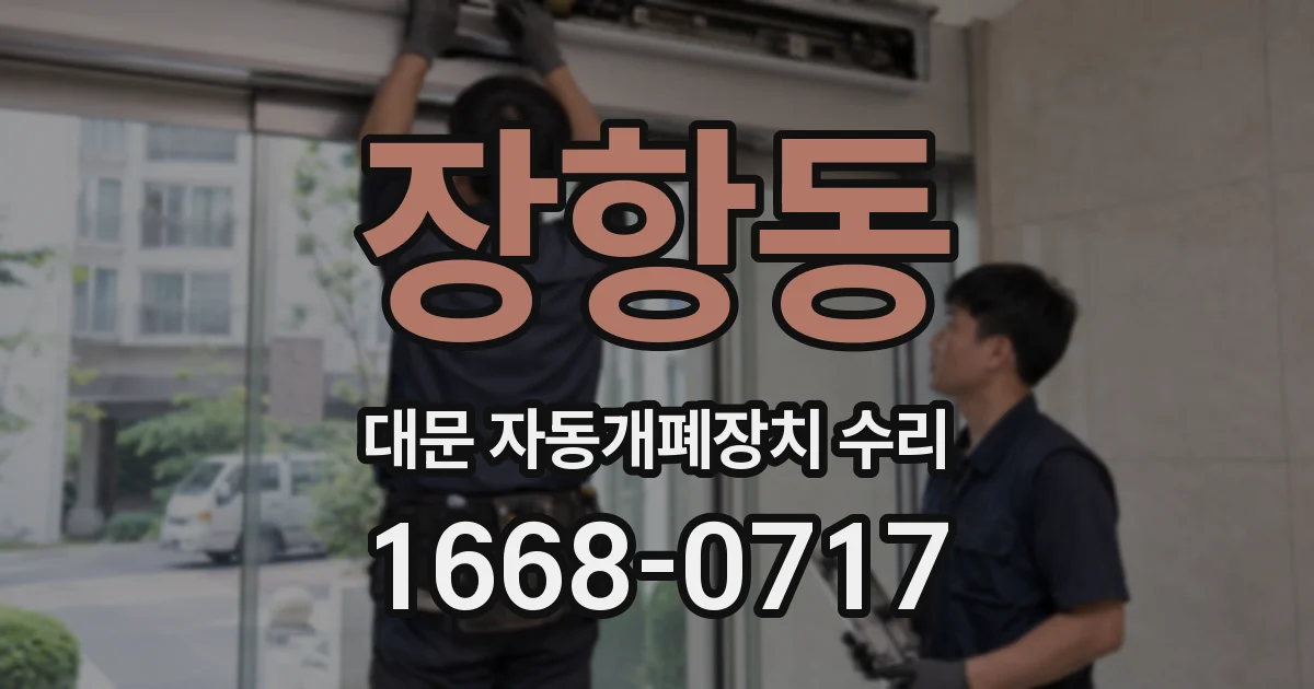 장항동 대문 자동개폐장치 수리