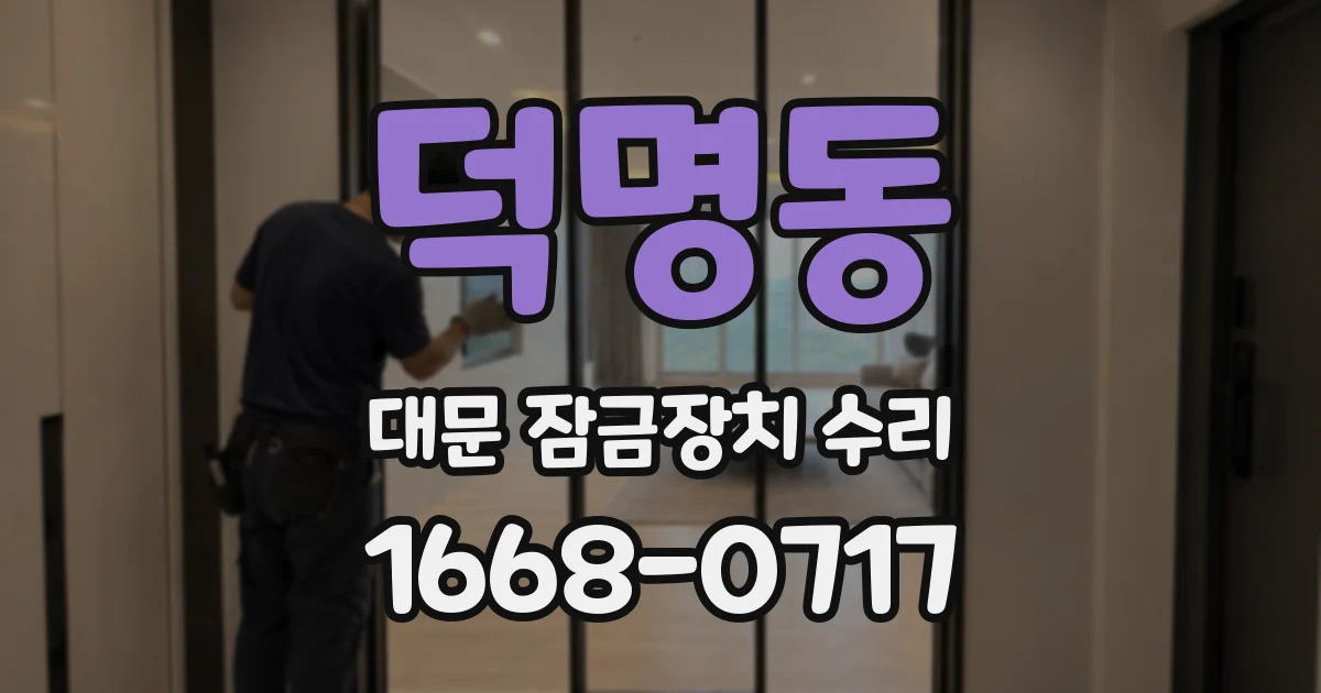 덕명동 대문 잠금장치 수리
