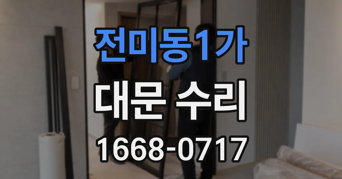 전미동1가 대문 수리