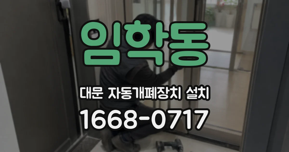 임학동 대문 자동개폐장치 설치