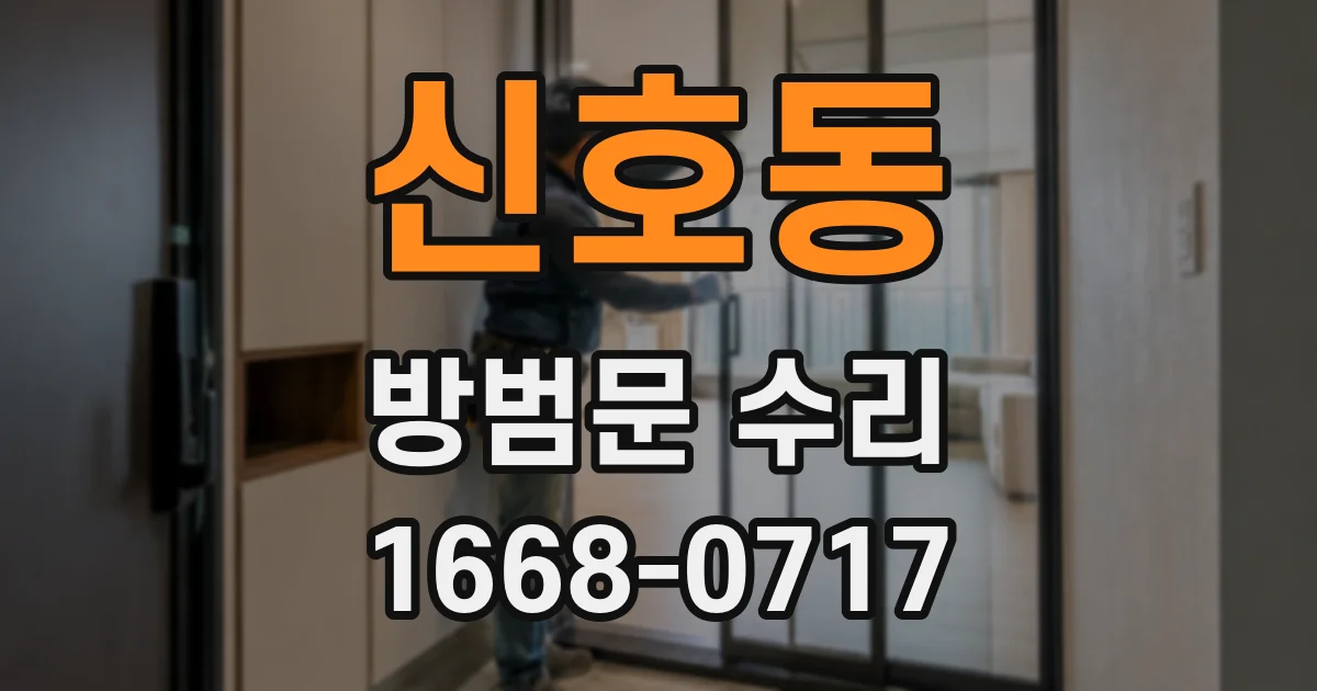 신호동 방범문 수리