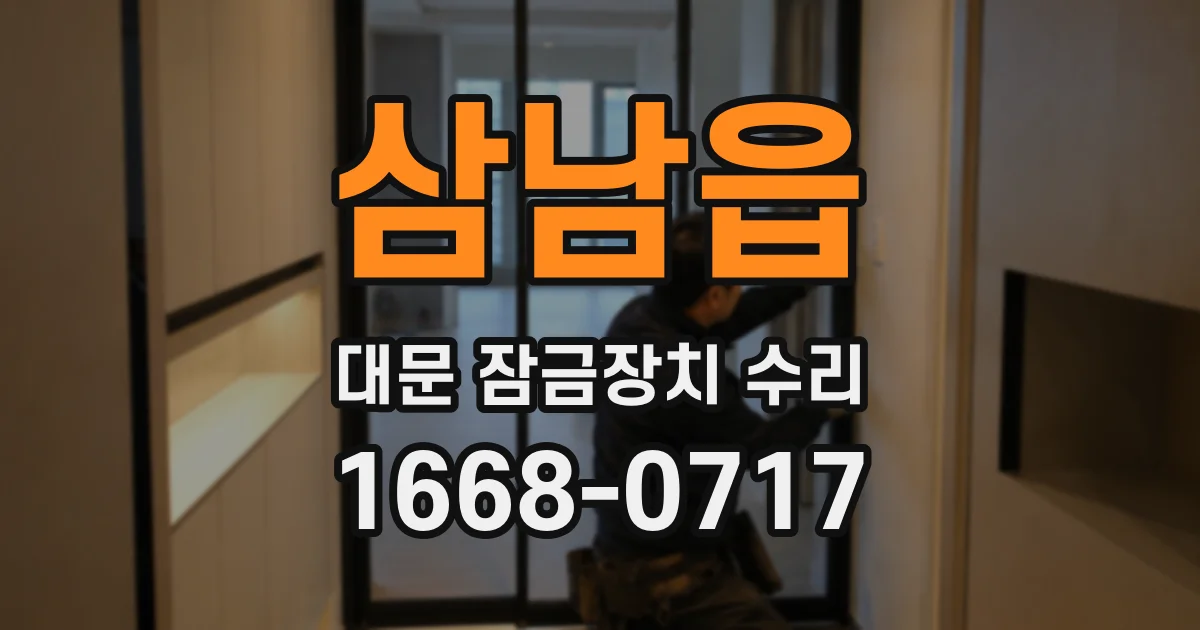 삼남읍 대문 잠금장치 수리