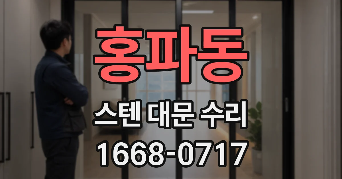 홍파동 스텐 대문 수리