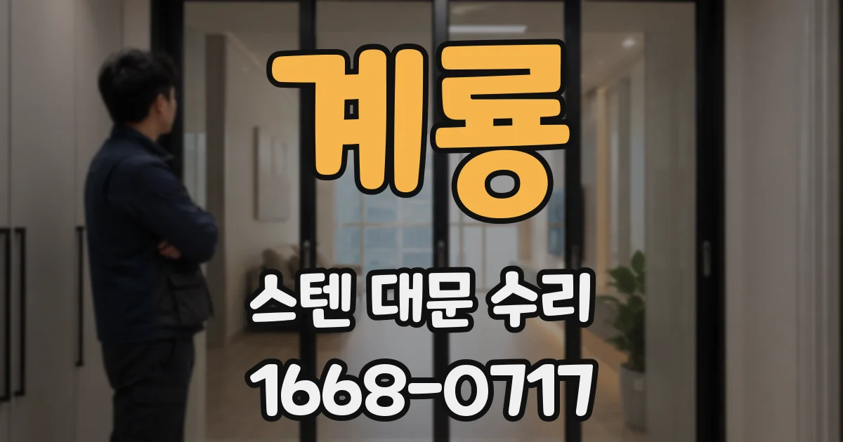 계룡 스텐 대문 수리