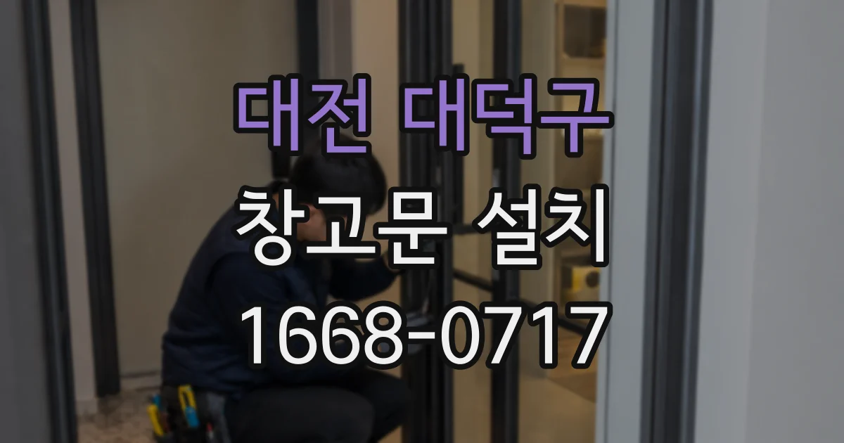 대전 대덕구 창고문 설치