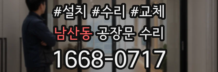 남산동 공장문 수리