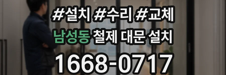 남성동 철제 대문 설치